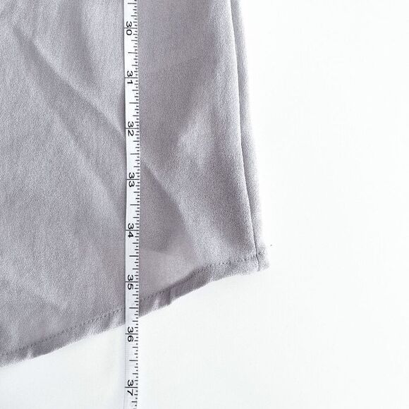 BCBGMaxAzria Womens Darell Tunic Dress Long Sleeve High Low V-Neck Opal Gray XS - Picture 5 of 9